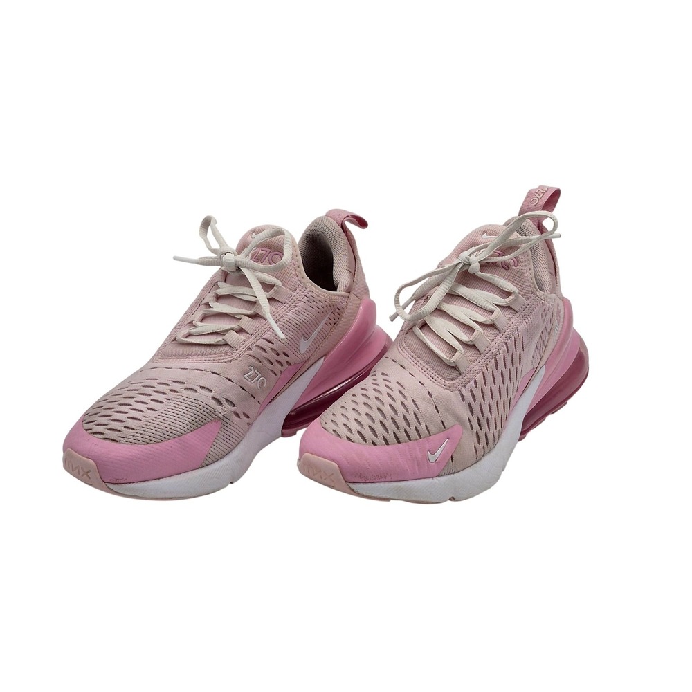Nike Air Max 270‎ Shoes Youth Size 5.5Y Pink Mesh Running Sneakers CV9645-600